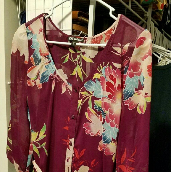 Purple floral dress - Picture 2 of 3